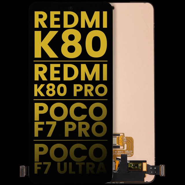 Display OLED completo senza Frame per Xiaomi Redmi K80 / K80 Pro / Poco F7 Pro / Poco F7 UItra (Refurbished) (tutti i colori)