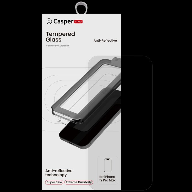Casper Snap Vetro temperato per iPhone 12 Pro Max (confezione retail) (AR Trasparente)