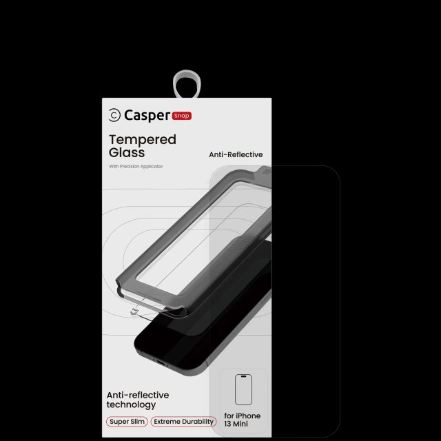 Casper Snap Vetro temperato per iPhone 13 Mini (confezione retail) (AR Trasparente)