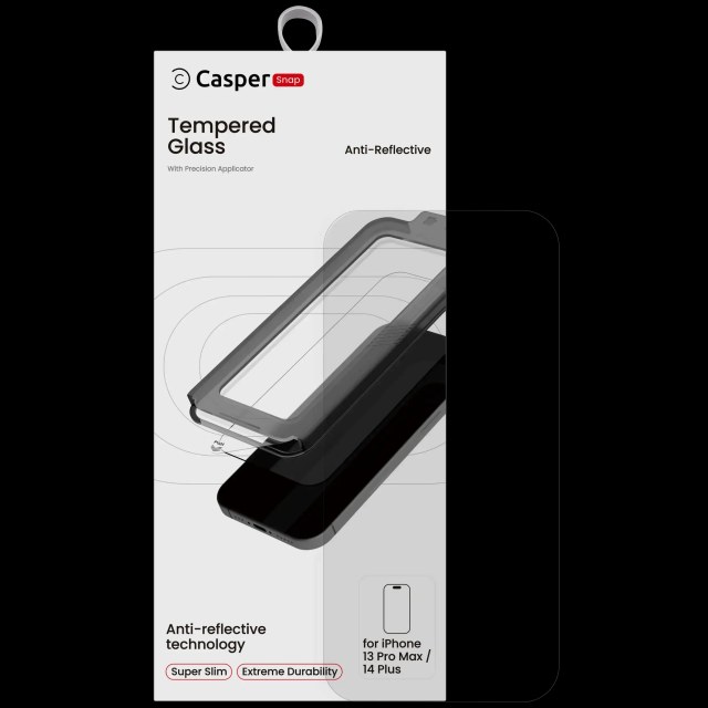 Casper Snap Vetro temperato per iPhone 13 Pro Max / 14 Plus (confezione retail) (AR Trasparente)