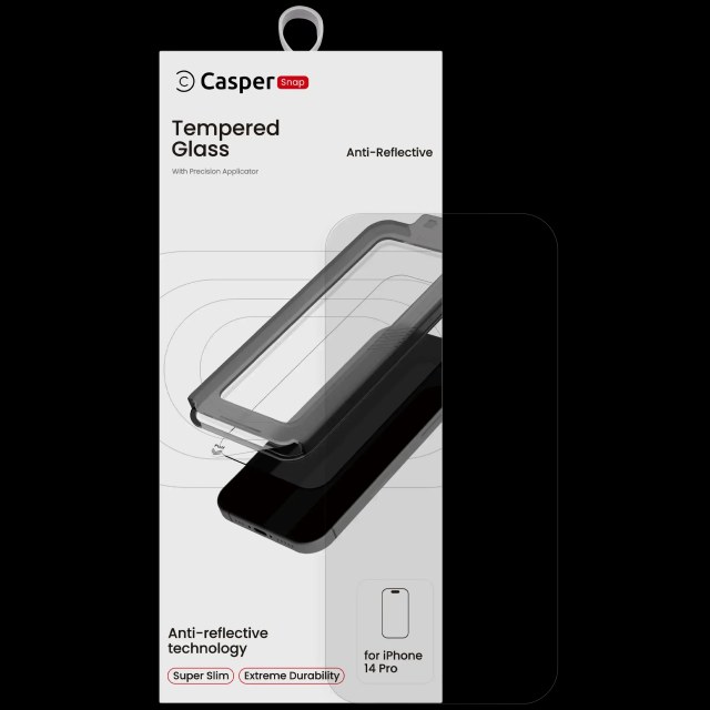 Casper Snap Vetro temperato per iPhone 14 Pro (confezione retail) (AR Trasparente)