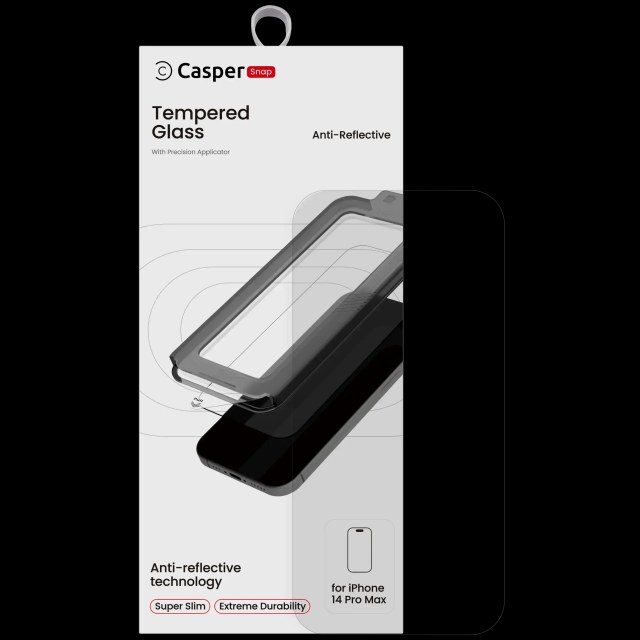 Casper Snap Vetro temperato per iPhone 14 Pro Max (confezione retail) (AR Trasparente)