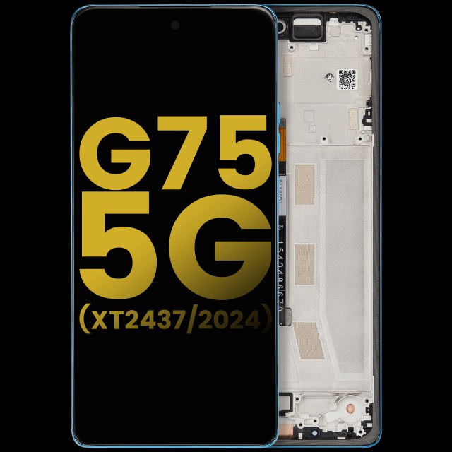 Display LCD completo con Frame per Motorola Moto G75 5G (XT2437 / 2024) (Refurbished) (Aqua Blu)