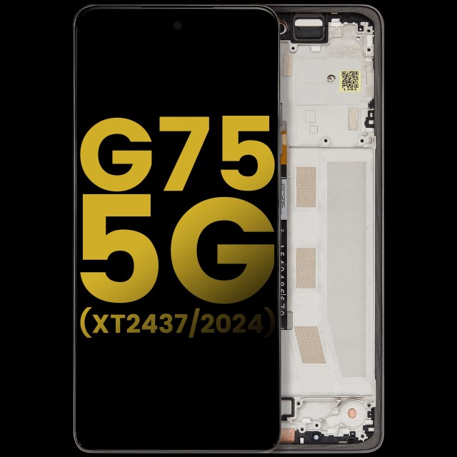 Display LCD completo con Frame per Motorola Moto G75 5G (XT2437 / 2024) (Refurbished) (Charcoal Grigio)