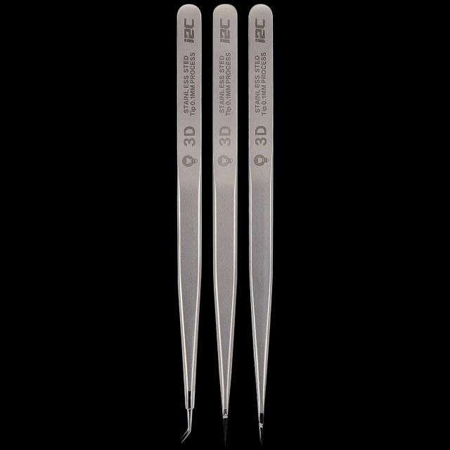 NS02 / NS03 / NS04 Super Hard Alloy 3D Tweezers Set (3 set pezzi) (I2C)