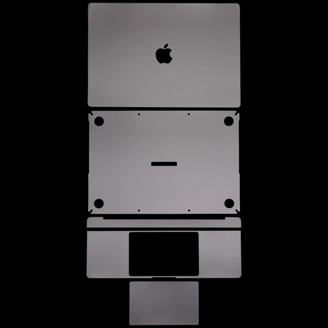 4in1 (Top, Bottom, tastiera, Trackpad) Skin per MacBook Air 13" Retina (A2337 / Late 2020) (M1) (Grigio siderale)