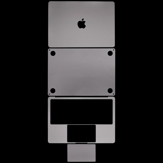 4in1 (Top, Bottom, tastiera, Trackpad) Skin per MacBook Air 13" (A2681 / Mid 2022) (M2) (Grigio)
