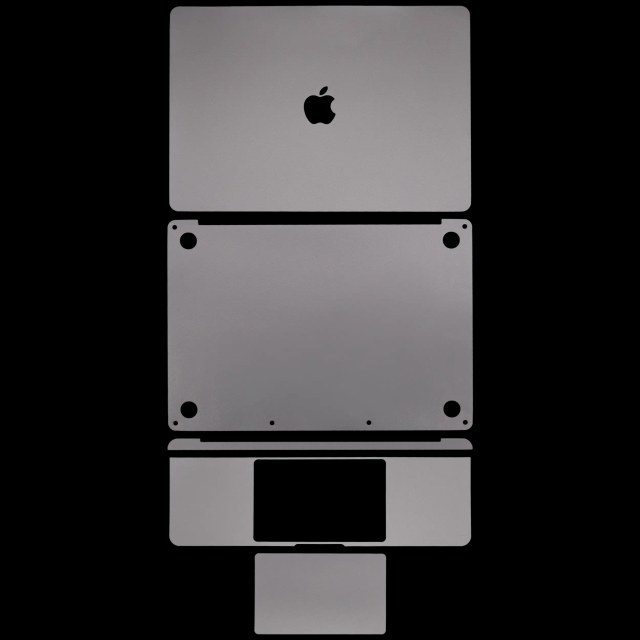 4in1 (Top, Bottom, tastiera, Trackpad) Skin per MacBook Pro 13" (A2338 / Late 2020) (M1) (Grigio siderale)