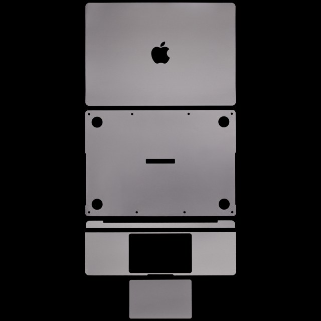 4in1 (Top, Bottom, tastiera, Trackpad) Skin per MacBook Pro 14" (A2442 / Late 2021) (M1) (Grigio)