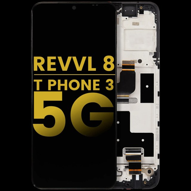 Display LCD completo con Frame per T-Mobile Revvl 8 / T Phone 3 5G (Refurbished) (tutti i colori)