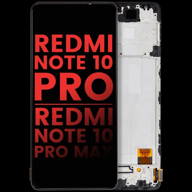Display OLED completo con Frame per Xiaomi Redmi Note 10 Pro / Redmi Note 10 Pro Max (Aftermarket Plus) (tutti i colori)