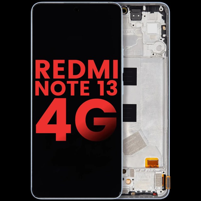 Display OLED completo con Frame per Xiaomi Redmi Note 13 4G (Aftermarket Plus) (Ice Blu)