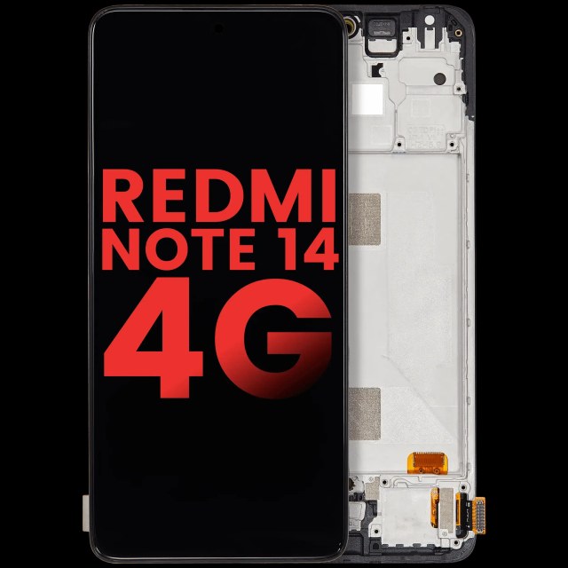 Display OLED completo con Frame per Xiaomi Redmi Note 14 4G (Aftermarket Plus) (tutti i colori)