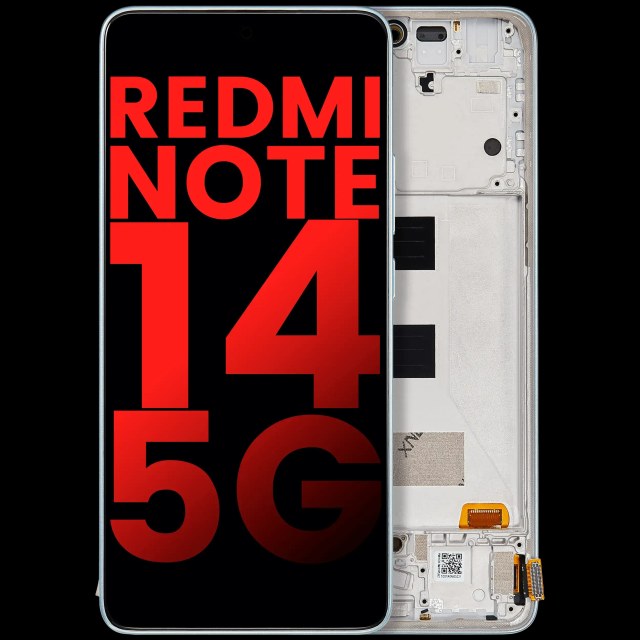 Display OLED completo con Frame per Xiaomi Redmi Note 14 5G (Aftermarket Plus) (Coral Verde)