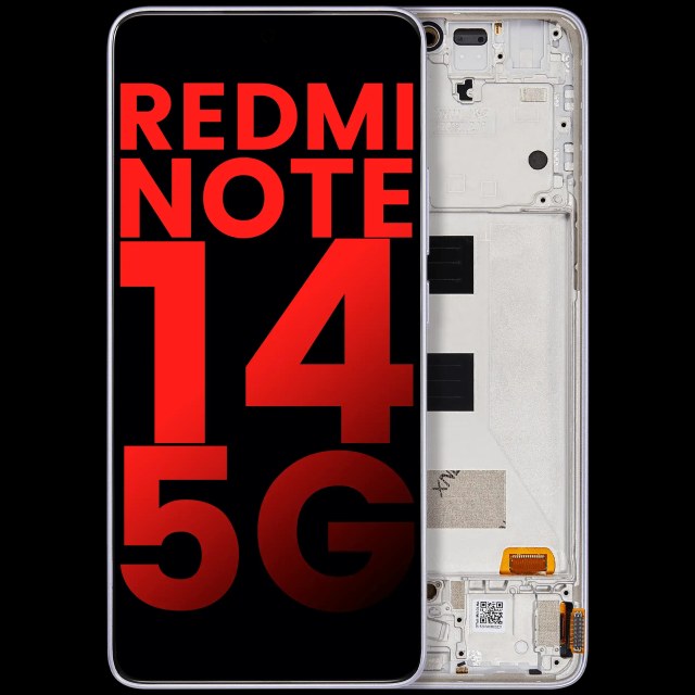 Display OLED completo con Frame per Xiaomi Redmi Note 14 5G (Aftermarket Plus) (Lavanda Viola)