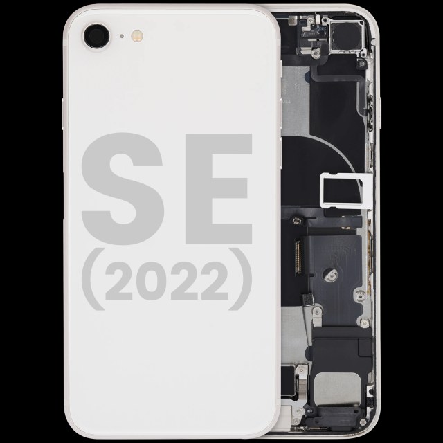 Scocca posteriore W/ Connettore di ricarica flat e Small Components Pre-Installed per iPhone SE (2022) (Used Service Pack Pull: Grade B) (Galassia)