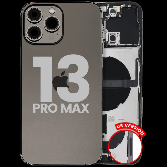 Scocca posteriore con flat connettore di ricarica e minuteria per iPhone 13 Pro Max (US Version) (Used Service Pack Pull: grado A) (Grafite)