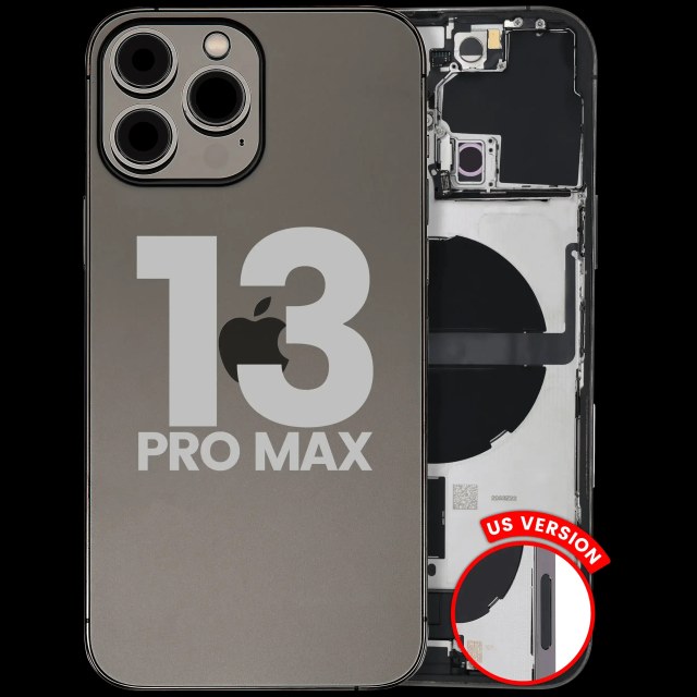 Scocca posteriore con flat connettore di ricarica e minuteria per iPhone 13 Pro Max (US Version) (Used Service Pack Pull: Grade B) (Grafite)