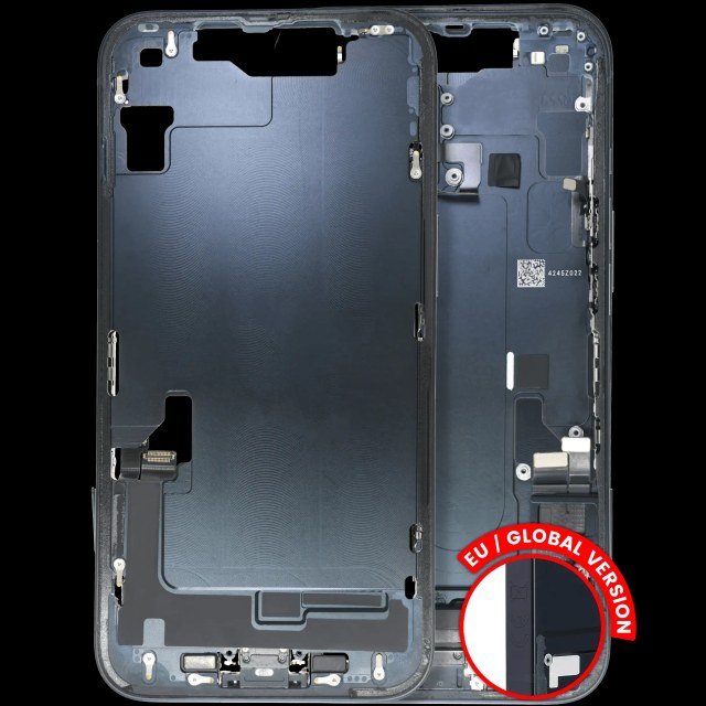 Frame centrale W/ Connettore di ricarica flat e Minuteria per iPhone 14 (EU / Global Version) (Used Service Pack Pull: Grade B) (Mezzanotte)