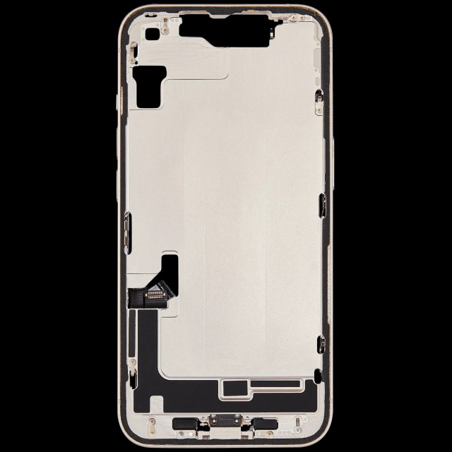 Frame centrale W/ Connettore di ricarica flat e Minuteria per iPhone 14 (US Version) (Used Service Pack Pull: Grade B) (Galassia)