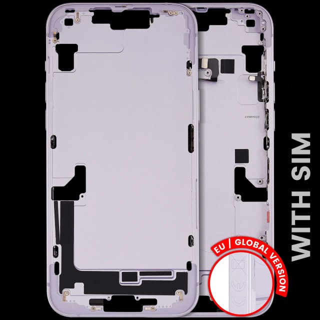 Frame centrale W/ Minuteria per iPhone 14 Plus (EU / Global Version) (Used Service Pack Pull: Grade B) (Viola)