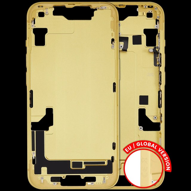 Frame centrale W/ Minuteria per iPhone 14 (EU / Global Version) (Used Service Pack Pull: Grade B) (Giallo)
