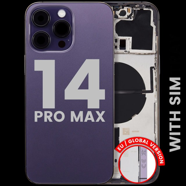 Scocca posteriore W/ Minuteria per iPhone 14 Pro Max (EU / Global Version) (Used Service Pack Pull: Grade C) (Deep Viola)