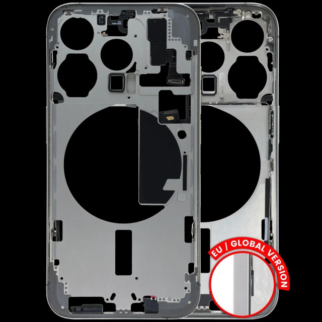 Frame centrale W/ Minuteria per iPhone 15 Pro (EU / Global Version) (Used Service Pack Pull: Grade B) (Titanio bianco)