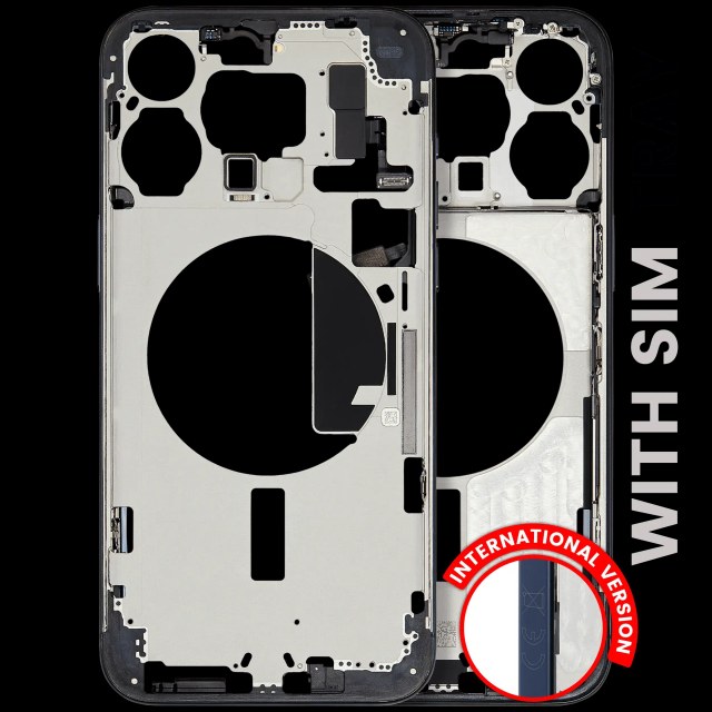 Frame centrale W/ Minuteria per iPhone 15 Pro Max (EU / Global Version) (Used Service Pack Pull: Grade B) (Titanio blu)