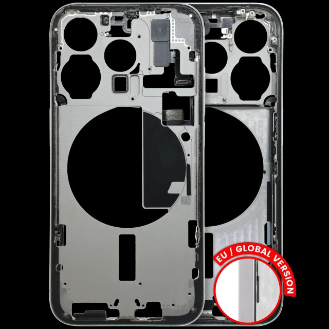 Frame centrale W/ Minuteria per iPhone 15 Pro (EU / Global Version) (Used Service Pack Pull: Grade C) (Titanio bianco)