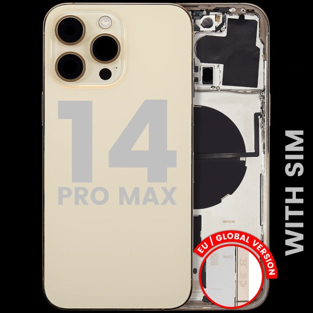 Scocca posteriore W/ Minuteria per iPhone 14 Pro Max (EU / Global Version) (Used Service Pack Pull: Grade C) (Oro)