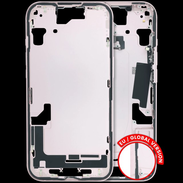 Frame centrale W/ Minuteria per iPhone 15 (EU / Global Version) (Used Service Pack Pull: Grade C) (Rosa)