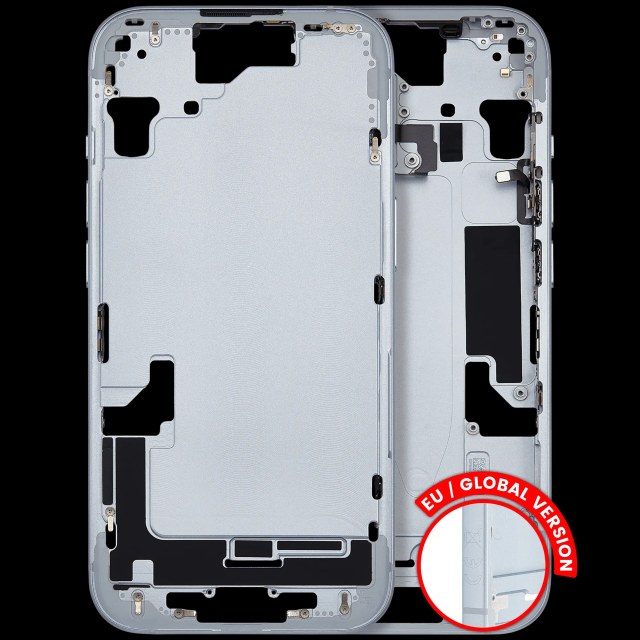 Frame centrale W/ Minuteria per iPhone 15 (EU / Global Version) (Used Service Pack Pull: Grade C) (Blu)