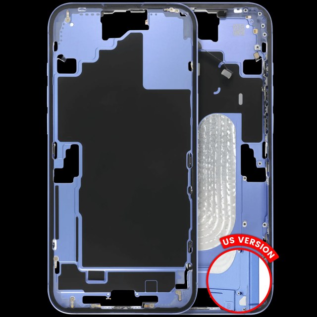 Frame centrale W/ Minuteria per iPhone 16 Plus (US Version) (Used Service Pack Pull: Grade B) (Blu oltremare)