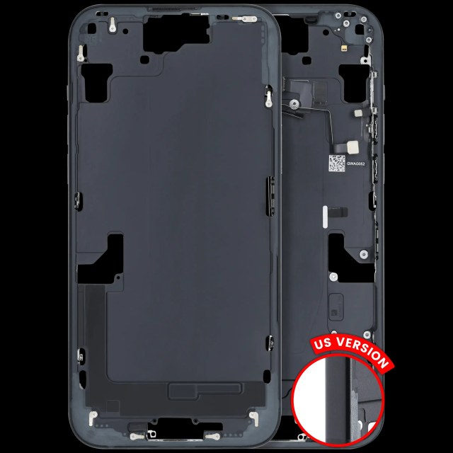 Frame centrale W/ Minuteria per iPhone 15 Plus (US Version) (Used Service Pack Pull: Grade C) (Nero)