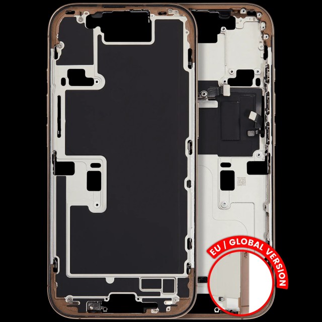 Frame centrale W/ Minuteria per iPhone 16 Pro (EU / Global Version) (Used Service Pack Pull: Grade B) (Titanio sabbia)