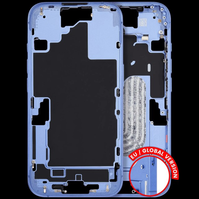 Frame centrale W/ Minuteria per iPhone 16 (EU / Global Version) (Used Service Pack Pull: Grade B) (Blu oltremare)