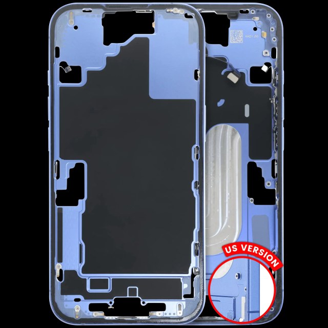 Frame centrale W/ Minuteria per iPhone 16 (US Version) (Used Service Pack Pull: Grade C) (Blu oltremare)