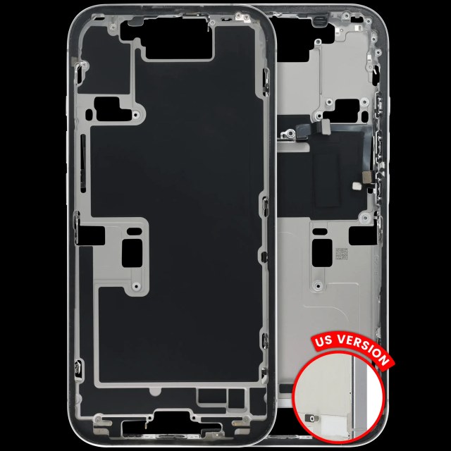 Frame centrale W/ Minuteria per iPhone 16 Pro (US Version) (Used Service Pack Pull: Grade C) (Titanio bianco)