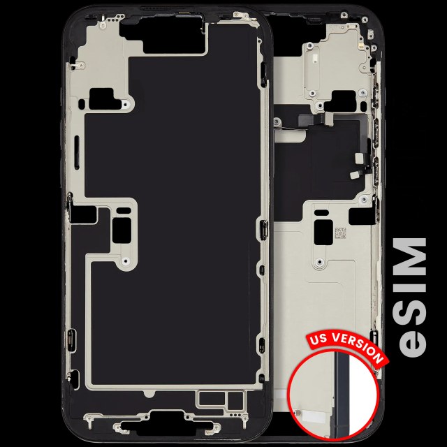 Frame centrale W/ Minuteria per iPhone 16 Pro Max (US Version) (Used Service Pack Pull: Grade C) (Titanio nero)