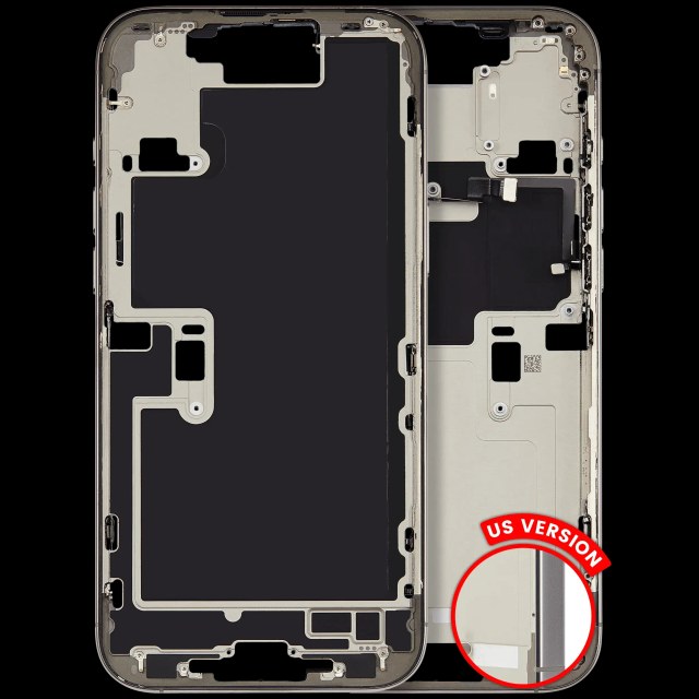 Frame centrale W/ Minuteria per iPhone 16 Pro Max (US Version) (Used Service Pack Pull: Grade C) (Titanio naturale)