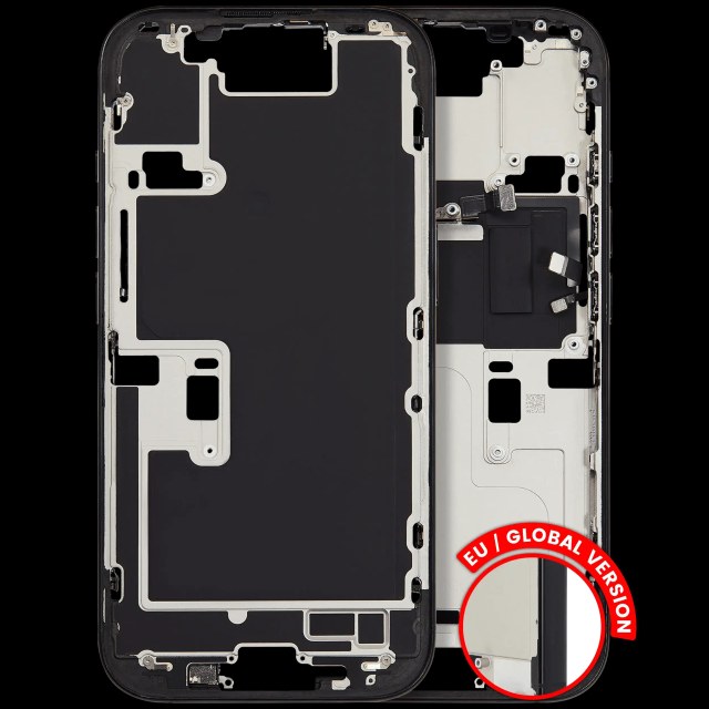 Frame centrale W/ Minuteria per iPhone 16 Pro (EU / Global Version) (Used Service Pack Pull: Grade C) (Titanio nero)
