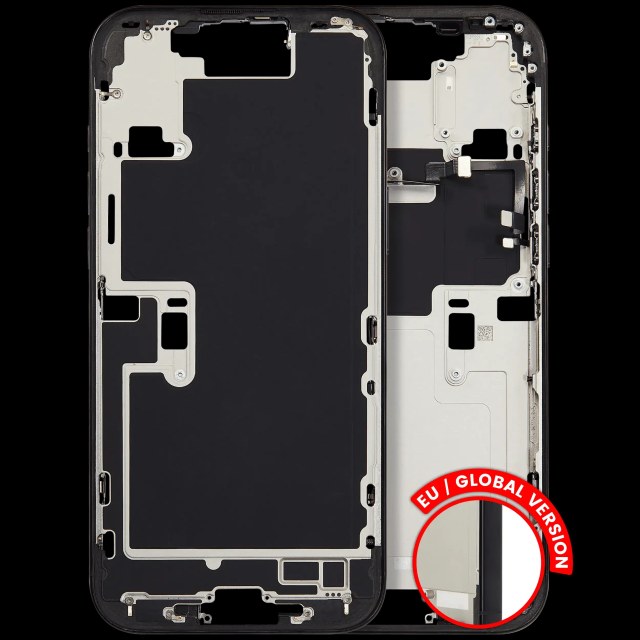 Frame centrale W/ Minuteria per iPhone 16 Pro Max (EU / Global Version) (Used Service Pack Pull: Grade C) (Titanio nero)