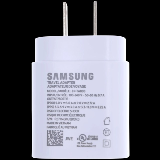 Samsung USB-C Wall Adapter (Service Pack Brand New, confezione retailaging) (Bianco)
