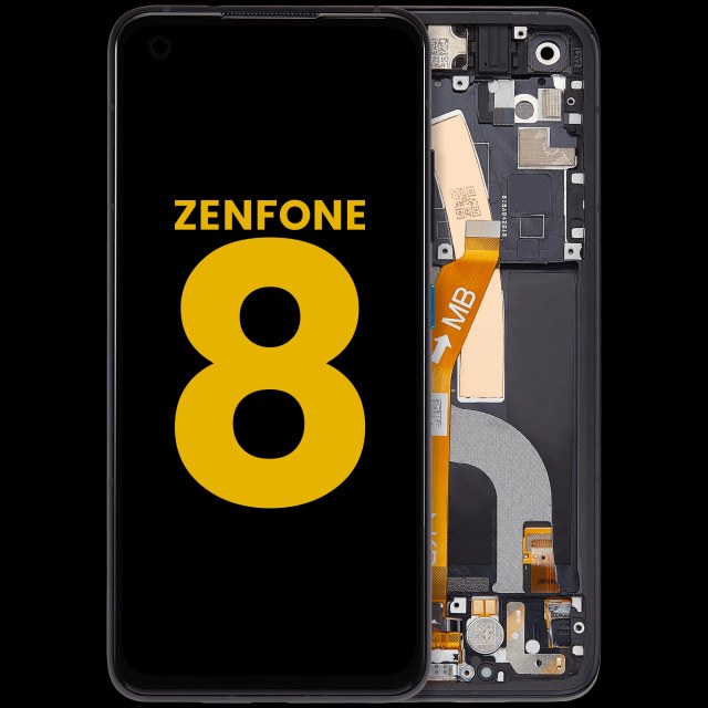 Display OLED completo con Frame compatibile per Asus ZenFone 8 (Refurbished)
