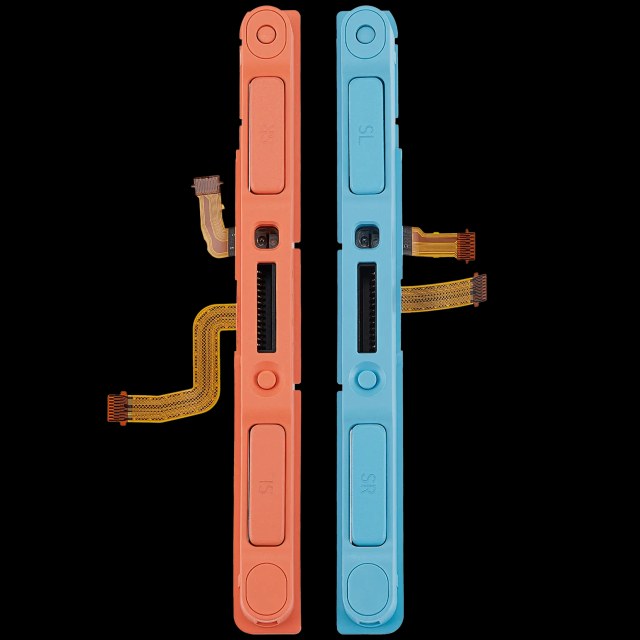 Plastic Rail (Right+Left) con Joy Con Controller per Nintendo switch 2 (Blu/ Arancione)