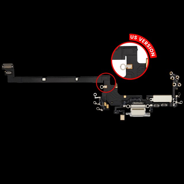 Flat connettore di ricarica per iPhone 17 Pro (Premium) (US Version) (Argento)