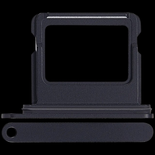 Carrellino SIM singola compatibile per iPhone 17 (Nero)