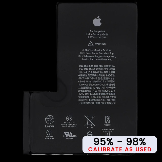 Batteria di ricambio per iPhone 12 Pro Max (Used Service Pack Pull: Grade B / SOH 95% to 98%)