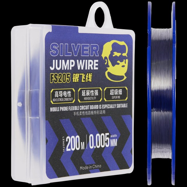 Ultra-Fine Argento Jump Wire (0.005mm × 200m) (FS205) (Mechanic)